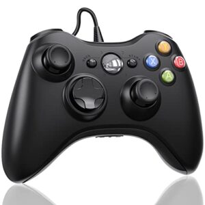 Rahaat Xbox 360 Wired Controller for Microsoft Xbox 360 and Windows PC (Windows 10/8.1/8/7) Game Controller with Dual Vibration and Ergonomic