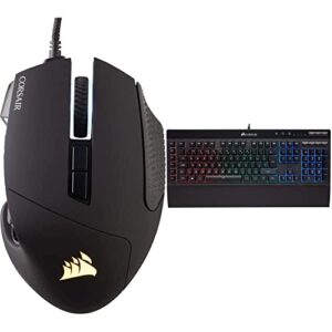 Corsair Scimitar ELITE RGB Optical MOBA/MMO Gaming Mouse - Black & K55 RGB Membrane Gaming KeyboardBlack