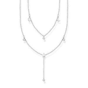 Thomas Sabo Women's Double Necklace 925 Sterling Silver 40-45 cm Length