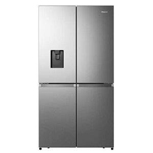 Hisense RQ758N4SWI1 PureFlat Four Door Freestanding Fridge Freezer With Water Dispenser - Premium Stainless Steel Look Silver 91.2 × 178.5 × 72.5 cm (W×H×D)            [Energy Class F]