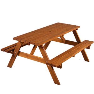 BrackenStyle Durham Picnic Table – Durable A Frame Pub Table – Suitable for 6 People 1.5M Length (Brown)