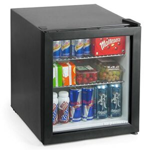 bar@drinkstuff Frostbite Mini Fridge Black - 46ltr Compact Refrigerator Holds 45 x 330ml Cans | A+ Energy Rating            [Energy Class A+++]