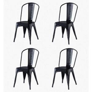 Recmaikon Outdoor Metal Dining Chair Set of 4
