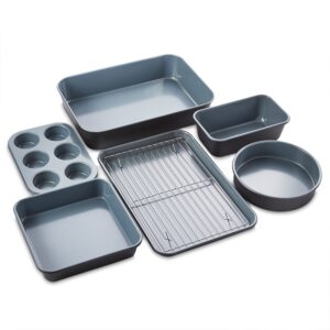 Tower T843060 Freedom 7 Piece Stacking Bakeware Set with Ceramic Coating