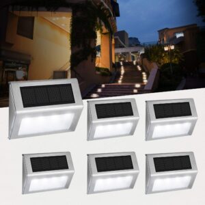 [6 PACK] Solar Deck Lights 4 LED Easternstar