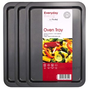 ProChef Brand Non-Stick Baking Tray Sets (3 x Oven Trays)