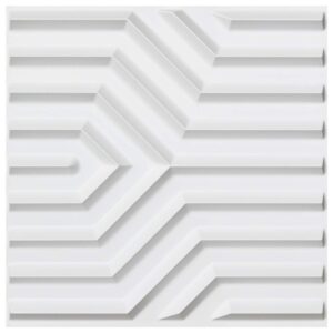 Art3d Matt White PVC 3D Wall Panels Geometric Mate Design