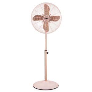 Tower T643000P Cavaletto 16” Metal Pedestal Fan with 3 Speed Settings and Copper Motor