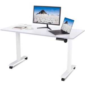 Homall Electric Height Adjustable Standing Desk Office Computer Desk Stand Up Desk For Home Office with Desktop(140 x 70 cm