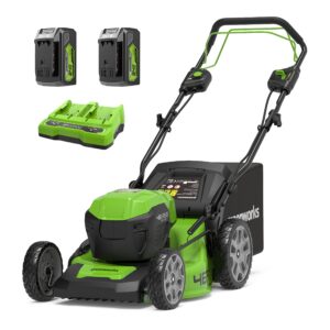 Greenworks GD24X2LM46SPK4X Self Propelled Cordless Lawnmower for Large Lawns up to 480m²
