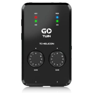 TC Helicon GO TWIN High-Definition 2 Channel Audio/MIDI Interface for Mobile Devices