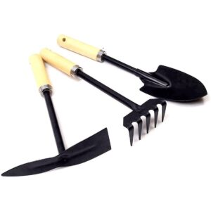FRAHS Mini Shovel Shovel Three Sets of Garden Tools Potted Plant Maintenance Clothes Wooden Handle Garden Tools Gardening Gifts for Women Me