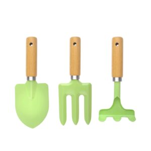 3 Pieces Heavy Duty Gardening Kit Kids Gardening Tool Set Portable Flowers Garden Tools for Planting or Transplant Flowers and Vegetable