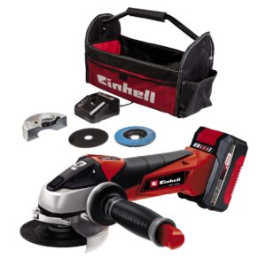 Einhell TE-AG 188/115 Li Power X-Change 18V Cordless Angle Grinder with Battery and Charger | 115mm (4 Inch) Disc Battery Grinder for Cutting