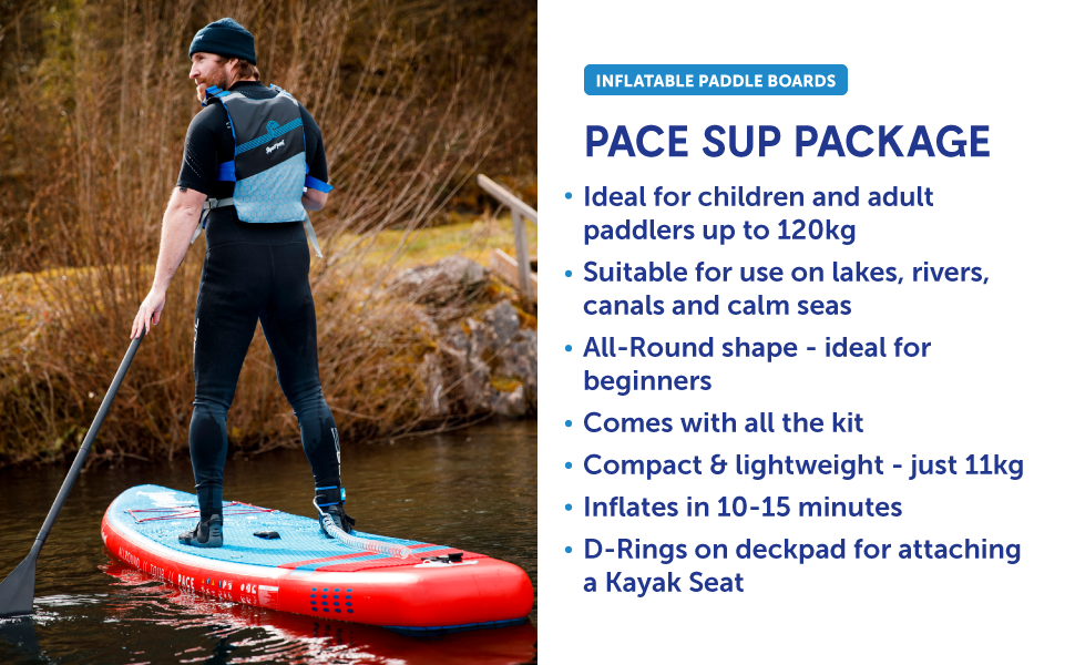 aquaplanet pace sup paddleboard inflatable watersports isup stand up sea lake river teal navy 