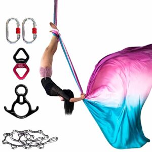 PRIOR FITNESS Aerial Silks - Premium 8.2m Aerial Hammock Silks Set Yoga Swing Aerial Yoga Hammock-Silks Gymnastics for Home