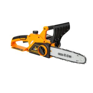 LawnMaster Cordless Chainsaw MX24V 4.0Ah battery and fast charger included. 25cm Oregon Bar and Chain. Toolless tensioning and automatic oiling.