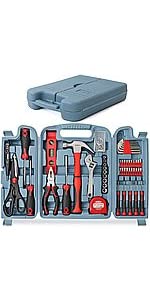 54 Piece Red Home and Office Tool Kit Set