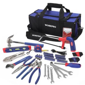 WORKPRO Tools Kit for Home Repair 156PC with Tool Bag