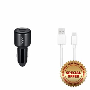 OPPO 80W SUPERVOOC Car Charger & Oppo VOOC Cable USB-A to USB-C 1M