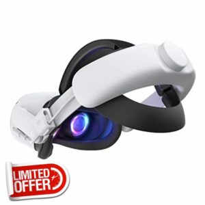 KIWI design Battery Head Strap 6400mAh Compatible with Quest 2 Accessories