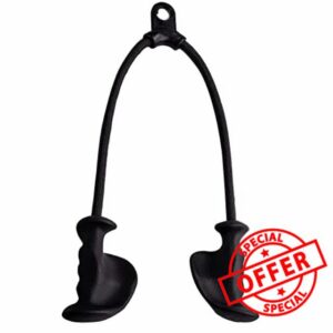 OVNSHVN Ergonomic pull-down triceps rope with non-slip natural rubber handle for more muscle fibres