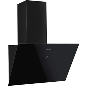 Hood 60cm Wall-Mount Extractor Hood with 700m³/h Tempered Glass Touch Control Aluminum LED 3 Speed Black TopStrong            [Energy Class A+]