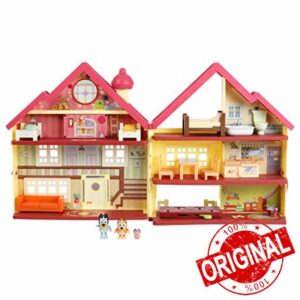 Bluey Ultimate Lights & Sounds Furnished Playhouse Official Collectable 2.5 inch Posable Figures and Accessories