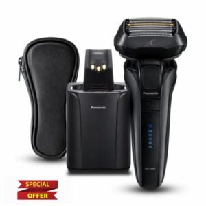 Panasonic ES-LV9U Wet & Dry 5-Blade Electric Shaver for Men - Precise Clean Shaving with Cleaning & Charging Stand