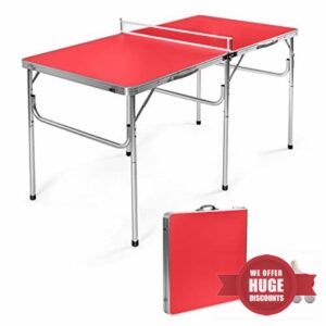 GYMAX 5FT Table Tennis Table