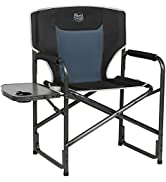 Timber Ridge Director's Chair Folding Aluminum Camping Portable Lightweight Chair Supports 135kg ...