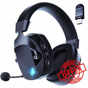 Acinaci Wireless Gaming Headset with Detachable Noise Cancelling Microphone