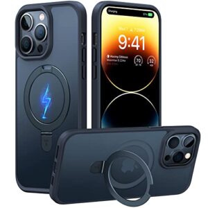 TORRAS 4-in-1 Magnetic Stand iPhone 14 Pro Max Case for MagSafe [20W Strong Magnetic][Built-in Invisible Stand] SGS Military Shockproof Protective iPhone 14 Pro Max Phone Case Cover Black(UPRO Ostand)