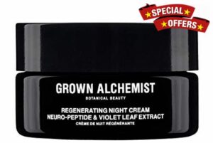 Grown Alchemist Regenerating Night Cream - Peptide-3 & Violet Leaf Extract for Fighting Wrinkles & Age Spots 40mL