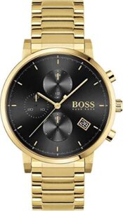 BOSS Chronograph Quartz Watch for Men with Gold Coloured Stainless Steel Bracelet - 1513781