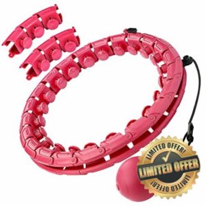 Weighted hula hoop for Abs Workout| Smart hula hoop with 30 Detachable Knots| Hula hoop with weight ball Great for Adults