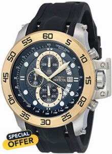 Invicta Men's 19251 I-Force Stainless Steel Watch with Black Synthetic Band