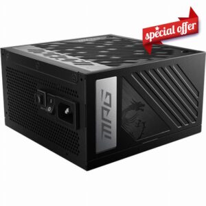 MSI A850G PCIE 5 Gaming Power Supply - Full Modular - 80 Plus Gold Certified 1000W - 100% Japanese 105°C Capacitors - Compact Size - ATX PSU