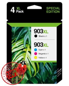 963XL Multipack Ink Cartridges Replacement for HP 963XL Multipack Printer Ink Cartridges for HP Officejet Pro 9010 9012 9020 9022 9025 9019 9013 9016 9015 9018 (4 Color Pack)