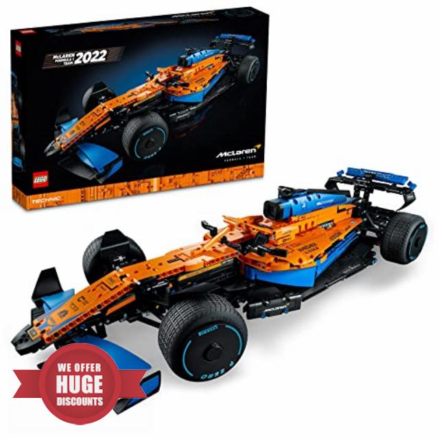 LEGO 42141 Technic McLaren Formula 1 2022 Replica Race Car Model Building Kit