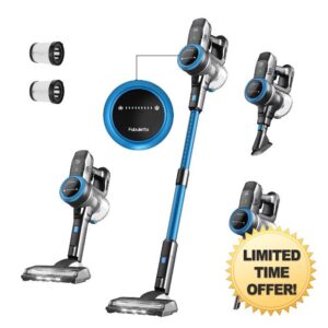 FABULETTA 24 Kpa Cordless Vacuum Cleaner - 6 in 1 Lightweight Stick Vacuum with Powerful Suction 250W Brushless Motor