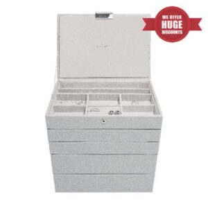 Stackers Pebble Grey Classic Medium Jewellery box - Set of 5
