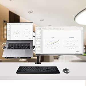 Monitor Arm with VESA Laptop Tray