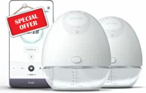 Elvie Pump | Wearable Double Electric Breast Pump (21mm/24mm Shields) - Smart Electric Breast Pump - Hands-Free Portable Breast Pump with App - The Smallest Quietest Smartest Wearable Pump