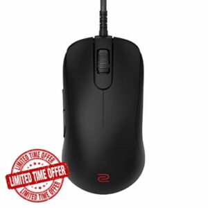 BenQ ZOWIE S2-C Symmetrical Gaming Mouse for Esports |Weight-Reduced | Paracord Cable & 24-step Scroll Wheel for More Personal Preference| Driverless | Matte Black Coating | Small Size