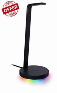 Razer Base Station V2 Chroma - Chroma Enabled Headset Stand with 3.1 USB Hub and 7.1 Surround Sound (2 USB 3.1 Ports
