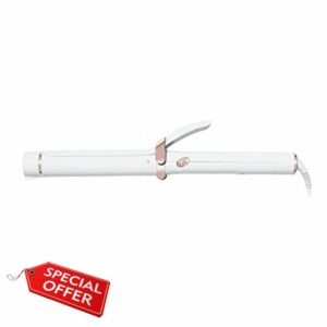 T3 SinglePass Curl Professional Curling Iron Custom Blend Ceramic Long Barrel Curling and Wave Iron with Adjustable Heat Settings for Shiny Smooth Curls and Waves