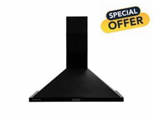 Russell Hobbs RHSCH901B 90cm Wide 5 Function LED Light Cooker Hood Black Stainless Steel            [Energy Class C]
