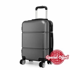 Kono Suitcase 20'' Travel Carry On Hand Cabin Luggage Hard Shell Travel Bag Lightweight