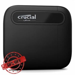 Crucial X6 500GB Portable SSD - Up to 540MB/s - PC and Mac - USB 3.2 USB-C External Solid State Drive - CT500X6SSD9